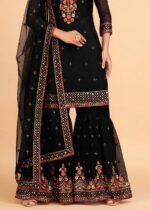 Black Georgette Sharara Suit