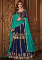 Blue Anarkali Lehenga Suit