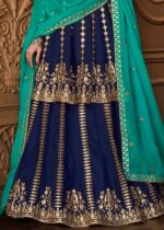 Blue Anarkali Lehenga Suit