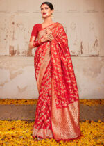 Bridal Red Banarasi Saree