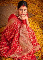 Bridal Red Banarasi Saree