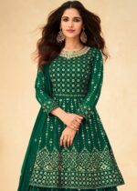 Dark Green Anarkali Lehenga Suit