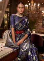 Dazzling Blue Banarasi Saree