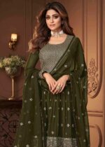 Green Georgette Sharara Suit