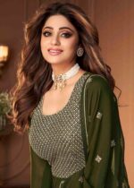 Green Georgette Sharara Suit