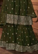 Green Georgette Sharara Suit