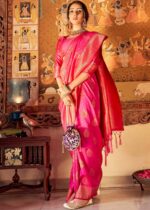 Hot Pink Kanjivaram Saree