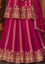 Magenta Anarkali Lehenga Suit