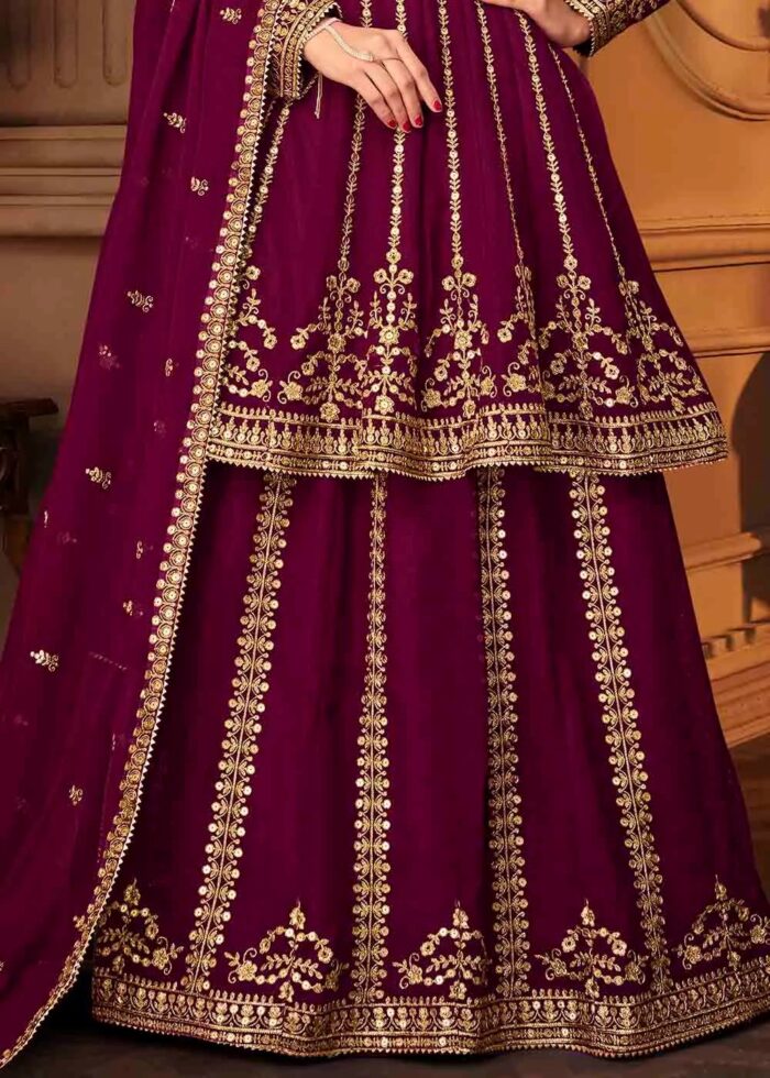 Purple Anarkali Lehenga Suit