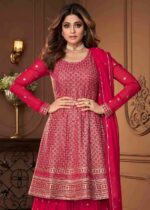 Pink Georgette Sharara Suit