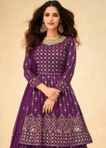 Purple Anarkali Lehenga Suit