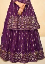 Purple Anarkali Lehenga Suit