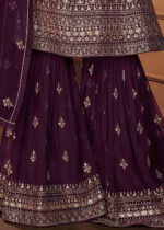 Purple Georgette Sharara Suit