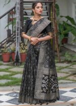 Raven Black Jamdani Saree