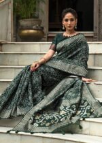 Sacramento Green Jamdani Saree