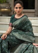 Sacramento Green Jamdani Saree