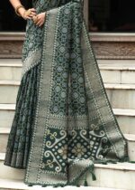 Sacramento Green Jamdani Saree