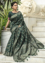 Green Jamdani Silk Saree