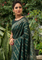 Green Jamdani Silk Saree