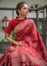 Candy Red Jamdani Saree