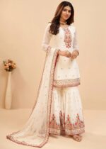 White Georgette Sharara Suit