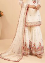 White Georgette Sharara Suit