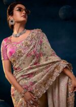 Beige Designer Saree