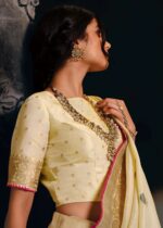 Beige Tissue Silk Saree