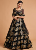 Black Lehenga with Embroidery Work