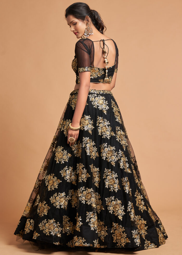 Black Lehenga with Embroidery Work