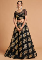 Black Lehenga with Embroidery Work