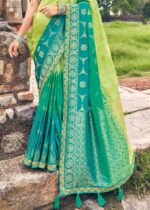 Blue & Green Banarasi Saree