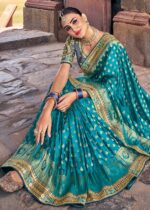 Blue Woven Banarasi Saree