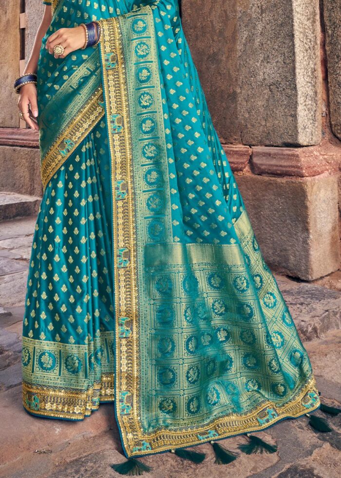 Blue Woven Banarasi Saree