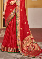 Bridal Red Banarasi Silk Saree