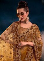 Copper Brown Designer Saree