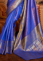 Egyptian Blue Kanjivaram Silk Saree