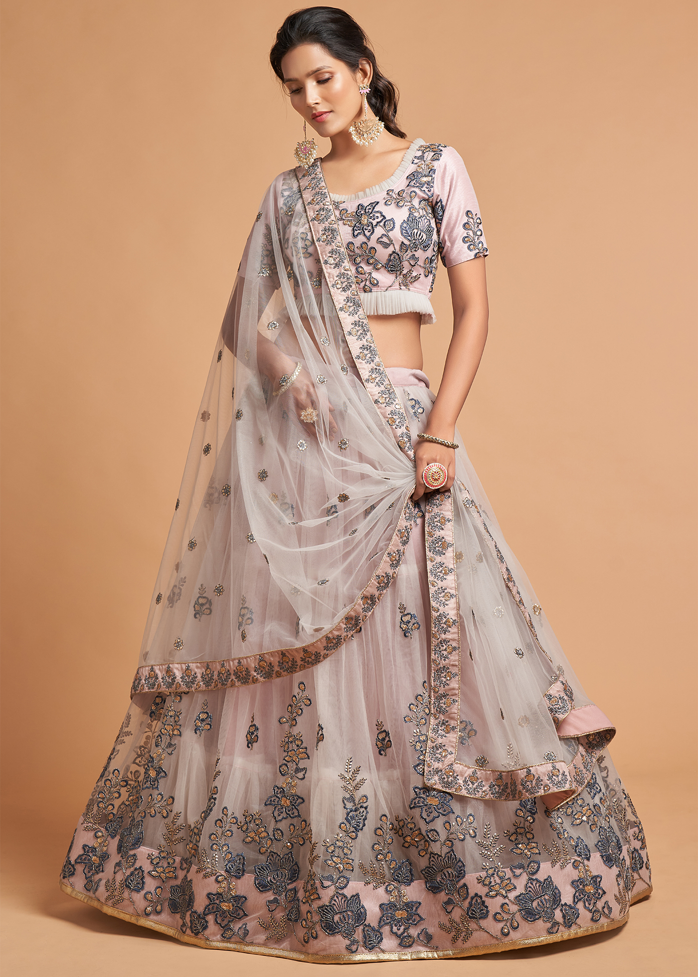 Light Gray Lehenga Choli