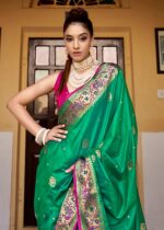 Green Banarasi Silk Saree