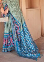 Green & Blue Patola Silk Saree