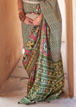 Olive Green Patola Saree