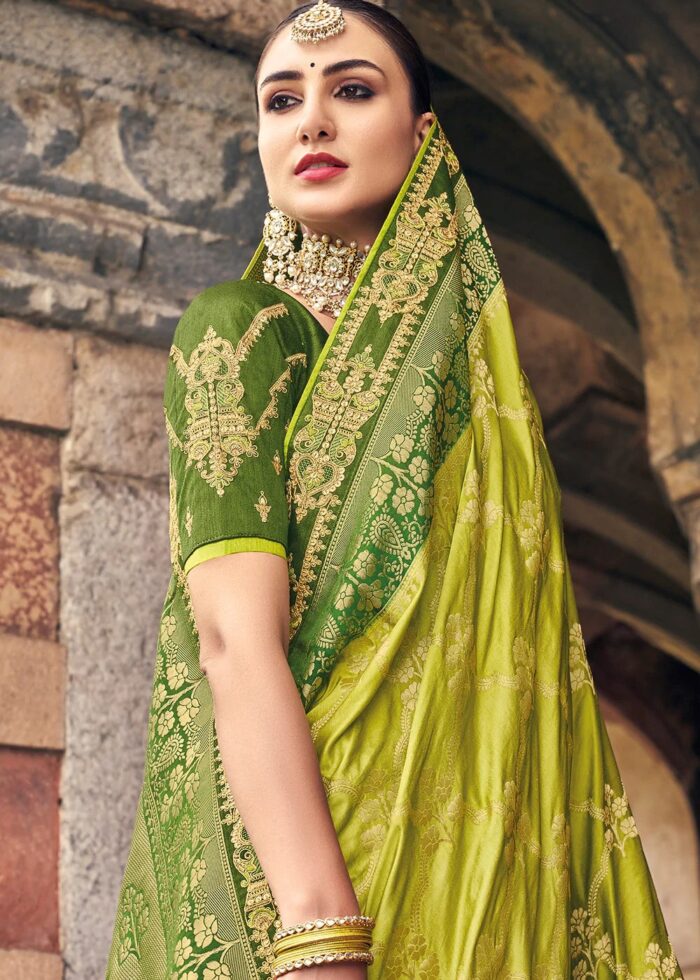 Green Woven Banarasi Saree