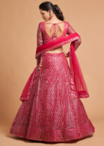 Hot Pink Sequins Lehenga Choli