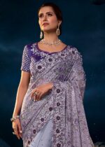 Indigo Purple Designer Saree