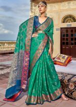 Jade Green Patola Saree