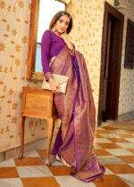 Jamun Purple Kanjivaram Saree