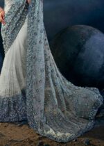 Light Gray Designer Saree