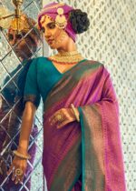 Magenta Pink Kanjivaram Saree