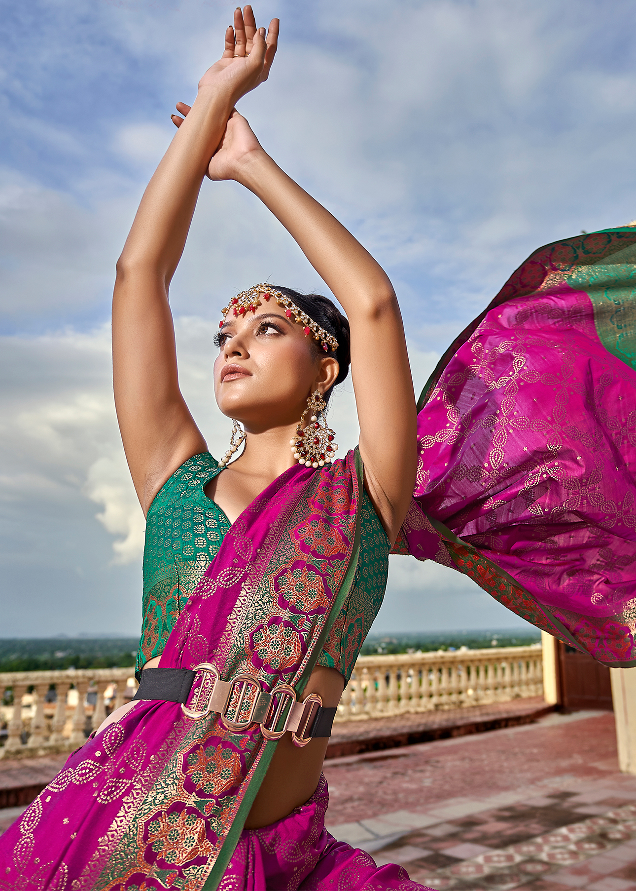 Magenta Pink Patola Saree