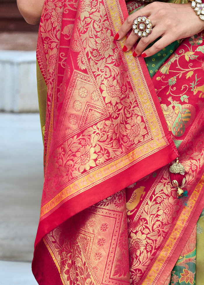 Multicoloured Banarasi Silk Saree